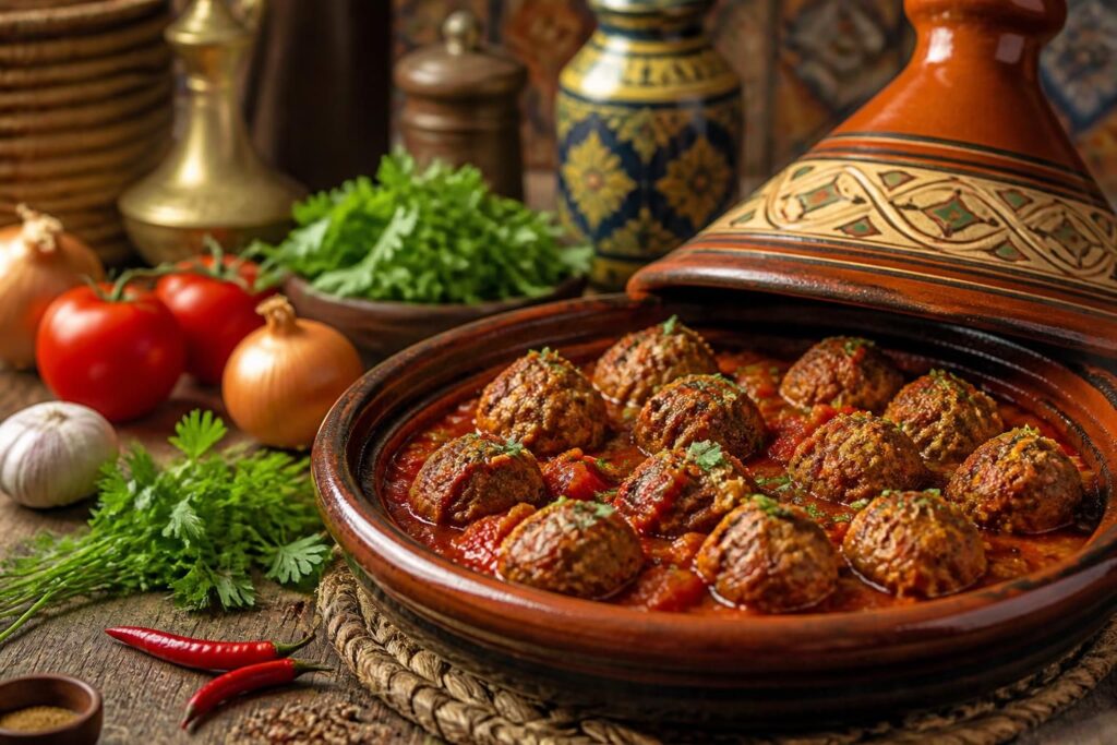 découvrez la recette traditionnelle du tajine au kefta, un plat savoureux aux épices orientales qui ravira vos papilles et apportera une touche d'authenticité à votre table.