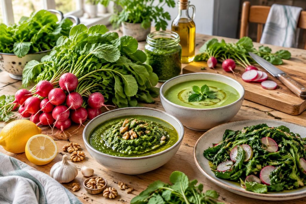 découvrez comment cuisiner les fanes de radis avec des recettes faciles et des astuces anti-gaspillage : pesto, soupe et idées pour ne rien jeter.